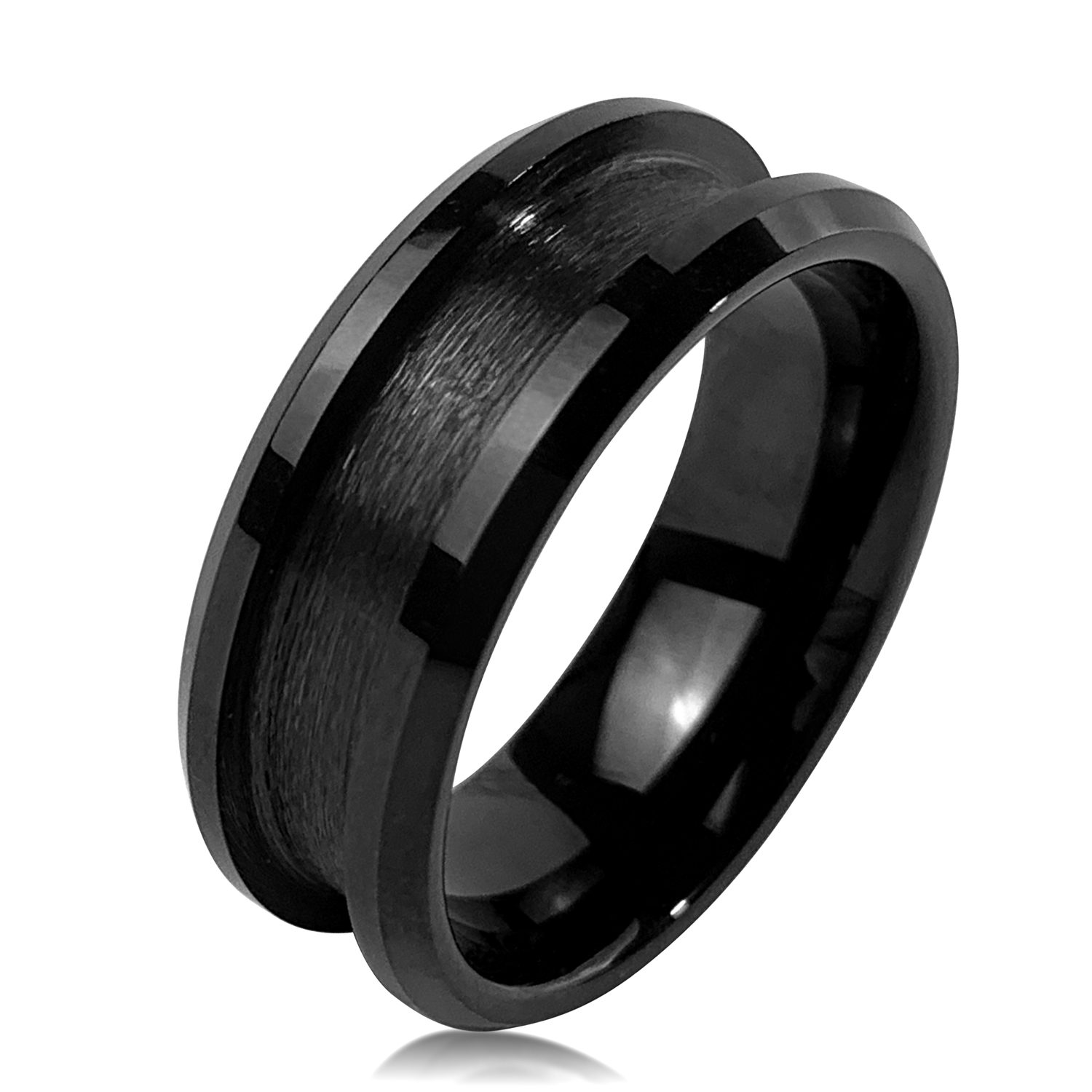 Black-Plated Tungsten Ring Blank