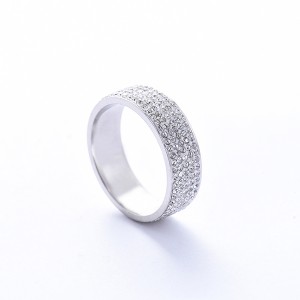 New Arrivals Trendy Design Stainless Steel Ring with Full Diamond for Men