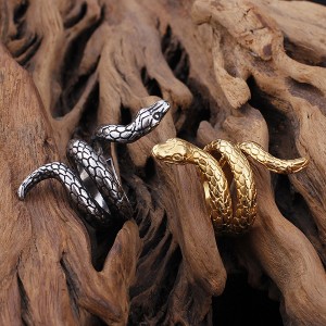 Punk Hip Hop Style Cobra Shape Men’s Ring Jewelry