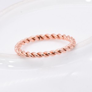 Korean Design Simple Female Hemp Wreath Titanium Steel Rings