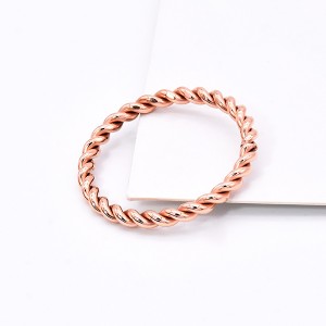 Korean Design Simple Female Hemp Wreath Titanium Steel Rings