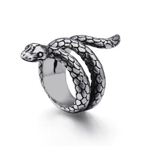 Punk Hip Hop Style Cobra Shape Men’s Ring Jewelry