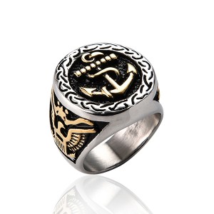 Mens Ring Stainless Steel Sigil of Lucifer Seal of Satan Devil Occult Symbol Signet Band