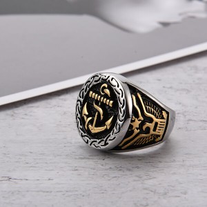 Mens Ring Stainless Steel Sigil of Lucifer Seal of Satan Devil Occult Symbol Signet Band