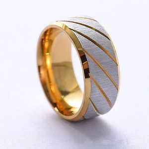 Simple Stainless Steel Inner Arc Double Bevel Edge Batch Flower Twill Horizontal Sand Ring