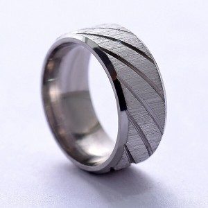 Simple Stainless Steel Inner Arc Double Bevel Edge Batch Flower Twill Horizontal Sand Ring