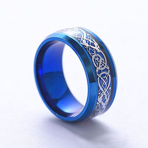 China Gold Supplier for Tungsten Ring Core - Custom Men’s 6MM 8MM Stainless Steel Celtic Dragon Rings  – Ouyuan