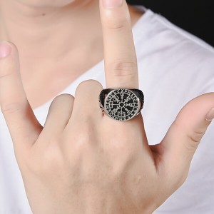 Factory Direct Sale Blank Awe Rune Amulet Ring Stainless Steel rings