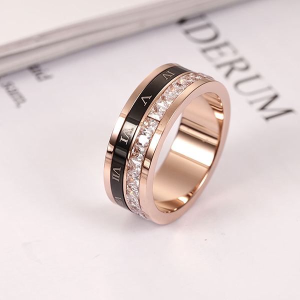 Factory Promotional Why Are Tungsten Rings So Cheap On Amazon - The New Rose Gold Roman Numeral Single Diamond Rings for Women – Ouyuan