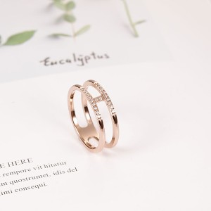 New Design Full Diamond Shape Hollow Ring Jewelry for Women