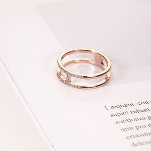 New Design Full Diamond Shape Hollow Ring Jewelry for Women