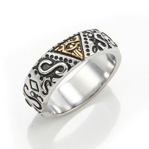 New Egyptian Eye of Graphic Ring Stainless Steel Men’s Ring