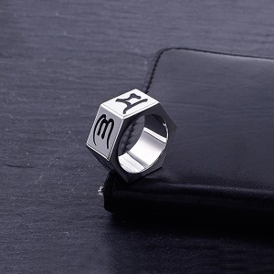 Retro Shaped Titanium Stainless Steel Ring for Men and Women