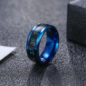 Intelligent Temperature Sensing Couple Ring Mood Temperature Display Ring