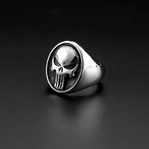 Stainless Steel Skull Rings for Men Boys Jewelry Chic Punk Skull Head