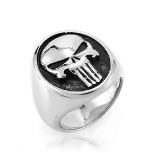 Stainless Steel Skull Rings for Men Boys Jewelry Chic Punk Skull Head