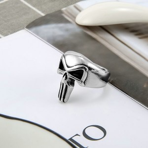Fashion Male Jewelry Rings 316L Stainless Steel Skull Punisher Ring for Men