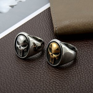 Stainless Steel Skull Rings for Men Boys Jewelry Chic Punk Skull Head