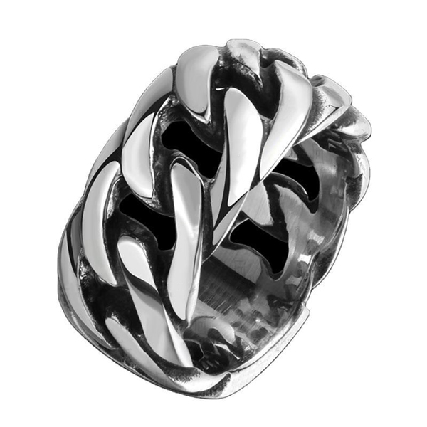 Lowest Price for Tungsten Ring No Scratch - Hot Sell Retro Punk Style Braided Stainless Steel Men’s Ring – Ouyuan