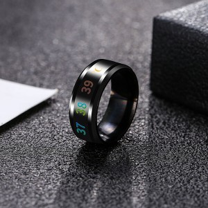 Intelligent Temperature Sensing Couple Ring Mood Temperature Display Ring