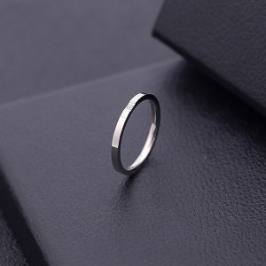 Hot Sell Stainless Steel Women’s Diamond Ring 2mm Jewelry Micro Inlaid Ring