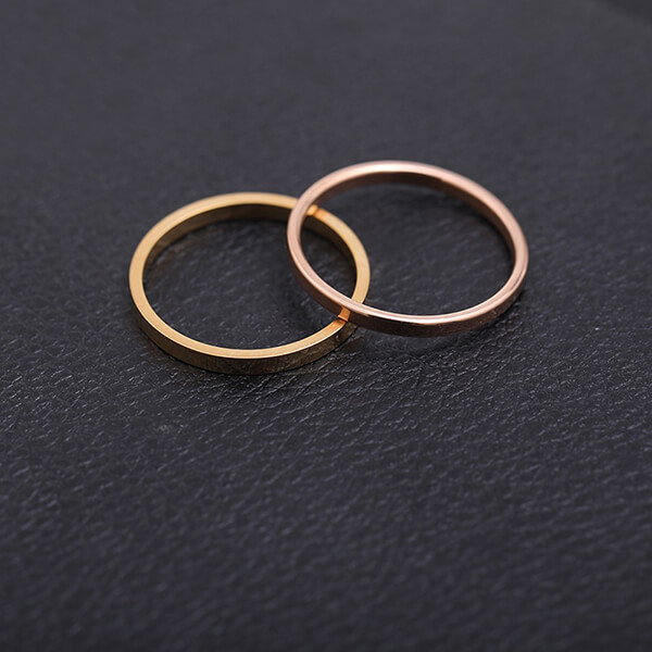 Good User Reputation for Wedding Bands For Men - Fashion 2mm Ultra-Fine Women’s Spherical Stainless Steel Ring Couple Jewelry – Ouyuan detail pictures
