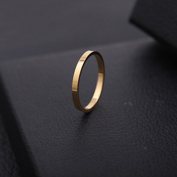 Renewable Design for Blue And Black Tungsten Ring - Fashion 2mm Ultra-Fine Women’s Spherical Stainless Steel Ring Couple Jewelry – Ouyuan