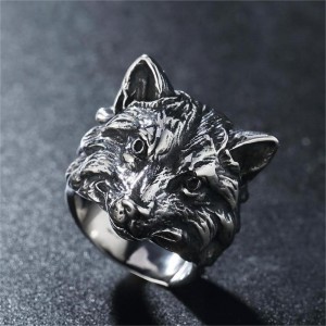 Factories ring men stainless steel Animal ring wholesale mens steel jewelry vintage punk rings