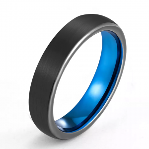 China ring blanks factories black tungsten ring manufacture 5mm man tungsten ring black for ring boys