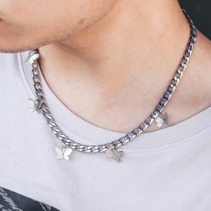 Stainless Steel Dainty Butterfly Jewelry Necklace For Women Men