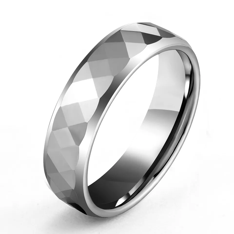 Rapid Delivery for Blue Tungsten Mens Wedding Band - wholesale tungsten carbide rings 6mm Silver for men women tungsten engagement rings – Ouyuan