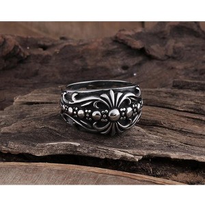 European Retro Punk Style Men’s Titanium Stainless Steel Ring