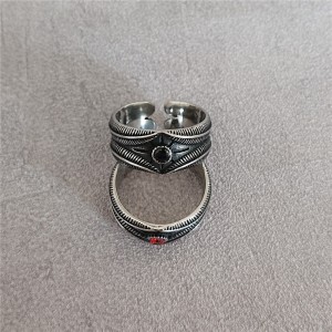 Happy Smile Face Stainless Steel Gold Plated Ring Retro Vintage Gothic Opening Adjustable Rings For Women