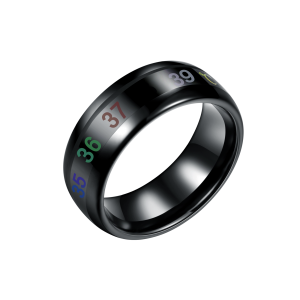 Popular Jewelry Color Changing Intelligent Body Temperature Smart Rings Men Mood Ring Tungsten