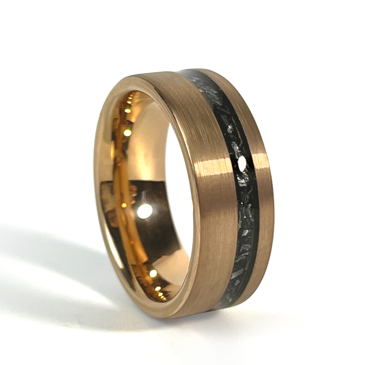 High Quality Accessories Inlaid Abalone Shell Couple Ring Tungsten Carbide Ring For Men Featured Image
