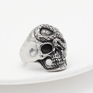 New Hand-woven Women Fashion Vintage Jewelry Punk Mens Rings Stainless Steel Jewelry Hip Hop Punk Ring