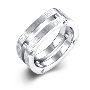 New Arrivals Double Ring Hollow Jewelry Unisex Ring