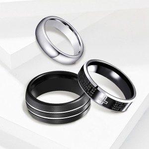 Discount Combination 3pcs/set Classic Tungsten Steel Ring Black Matte