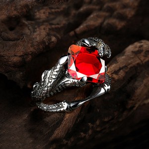 High Quality Personalized Magic Claw Inlaid Zircon Vintage Ring