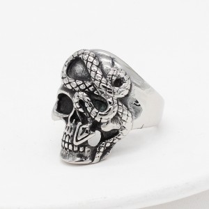 New Hand-woven Women Fashion Vintage Jewelry Punk Mens Rings Stainless Steel Jewelry Hip Hop Punk Ring