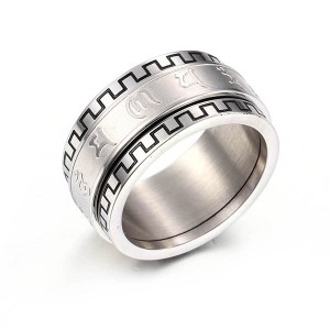 Creative Men’s Retro Forged Stainless Steel Titanium Ring