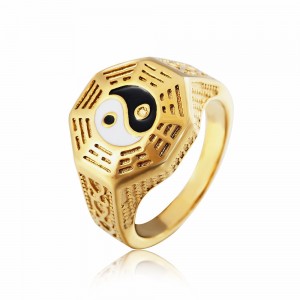 Ancient Greek Medusa Ring Stainless Steel Gold Color-plated Medusa Hiphop Men’s Ring