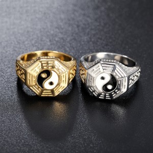 Ancient Greek Medusa Ring Stainless Steel Gold Color-plated Medusa Hiphop Men’s Ring