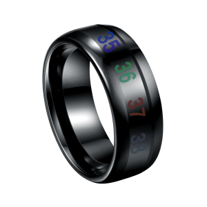 Popular Jewelry Color Changing Intelligent Body Temperature Smart Rings Men Mood Ring Tungsten