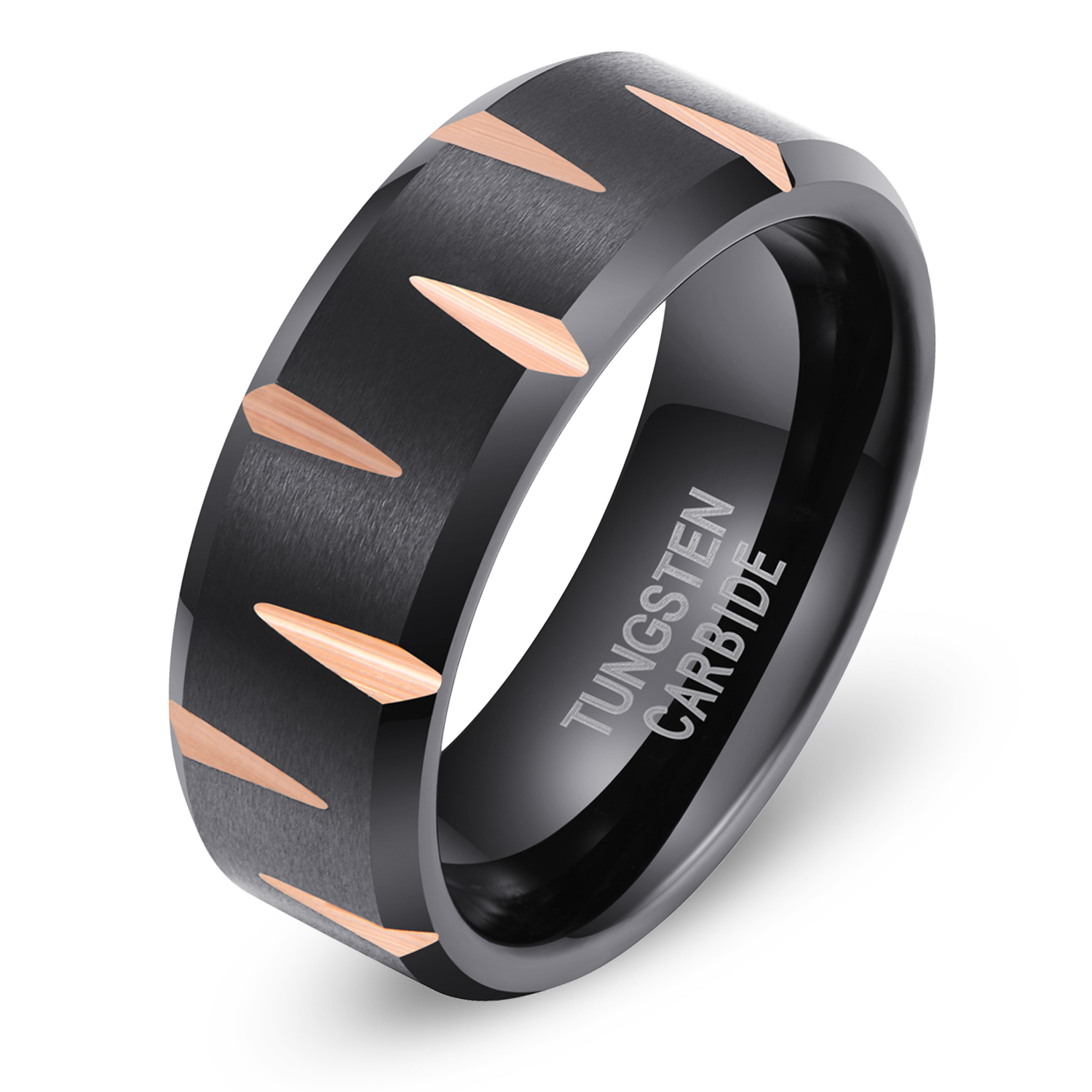 Ouyuan Comfort Fit 8mm wholesale tungsten carbide rings Black Tungsten Ring Men For Men Featured Image