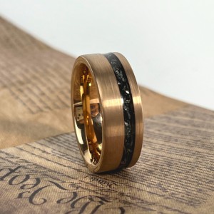 High Quality Accessories Inlaid Abalone Shell Couple Ring Tungsten Carbide Ring For Men