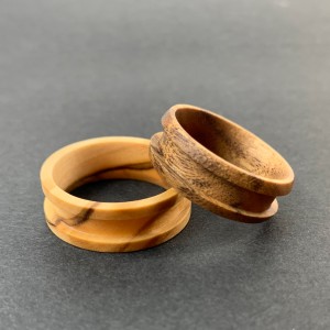 High Quality 4mm 6mm 8mm Dome Edge Raw Blank Base Whiskey Barrel Oak Wood Ring Cores For Inlay