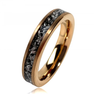 8mm Brushed Finished Inlay Black Zircon Tungsten Ring Gold Plated 24K Fashion Jewelry Wedding Rings Couple Set