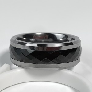 China manufacturer Tungsten men jewelry wholesale men rings tungsten carbide rings inlay silver plated rings