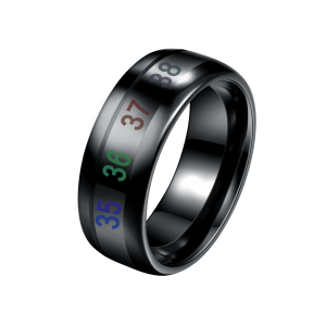 Popular Jewelry Color Changing Intelligent Body Temperature Smart Rings Men Mood Ring Tungsten